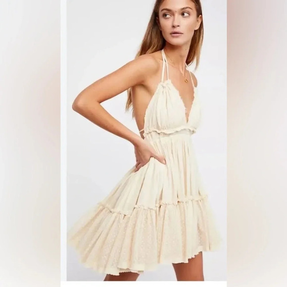 NWOT FREE PEOPLE Robe courte 100 Degree Sz : L - Picture 5 of 12